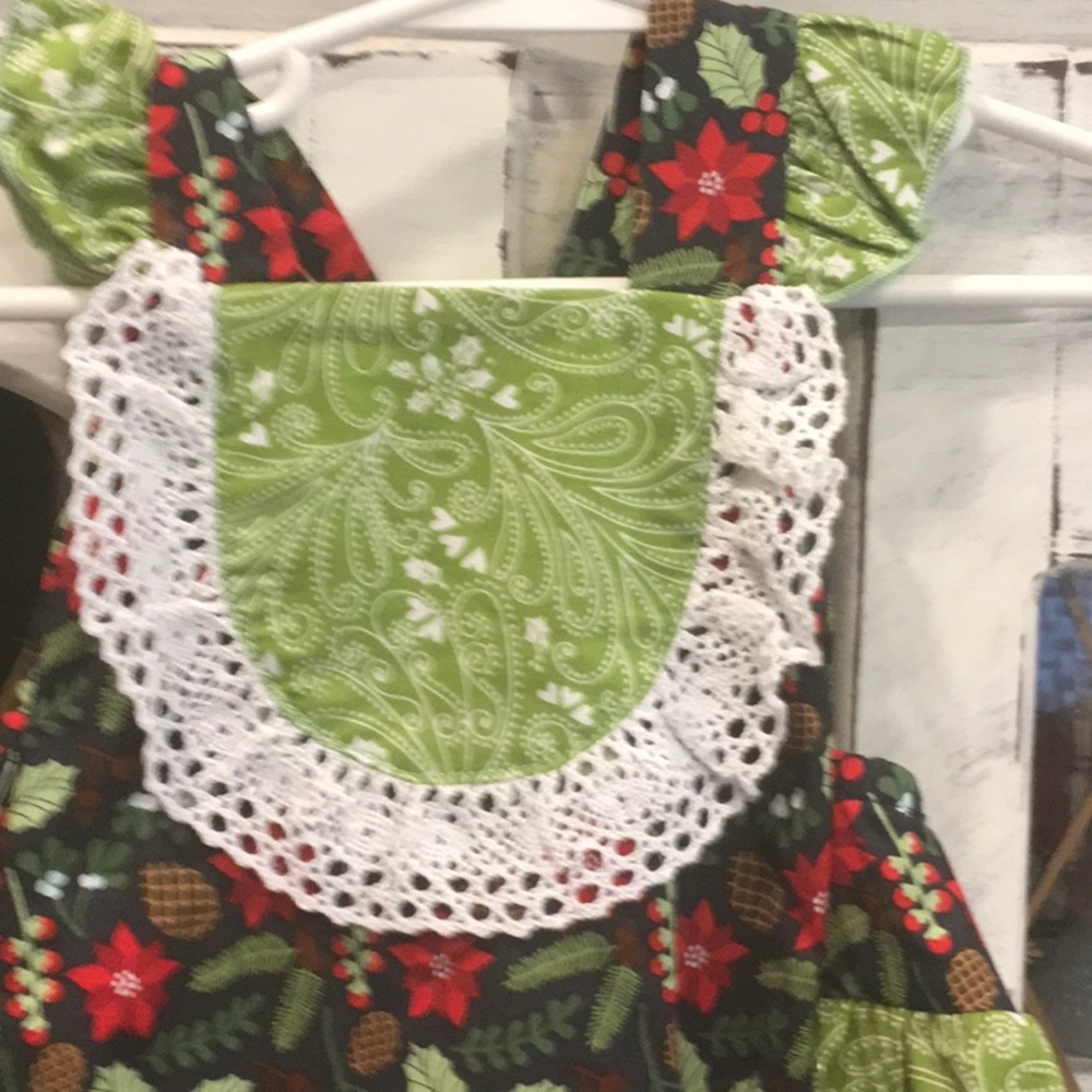 New Ric rac & ruffles bubble size 12m Christmas - Picture 2 of 5